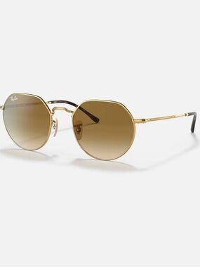 Ray-Ban RB3565 Jack Round Metal Sunglasses in Brown Gradient